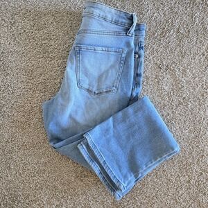 LC Lauren Conrad Women's Light Blue Straight Leg Jeans